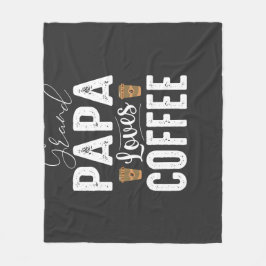 Cobertor De Velo Grandpa Loves His Coffee