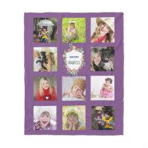 GRANDPARENTS Fotocolagem Netos Roxo