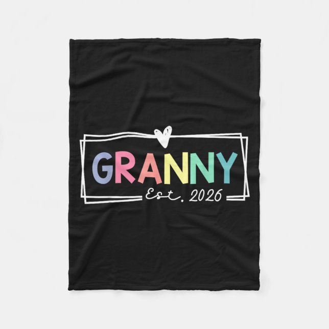 Cobertor De Velo Granny Est 2026 Promoted To Grandma 2026 For Grand (Frente)