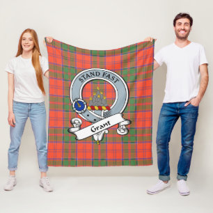 Cobertor De Velo Grant Ancient Clan Crachá Tartan Xadrez
