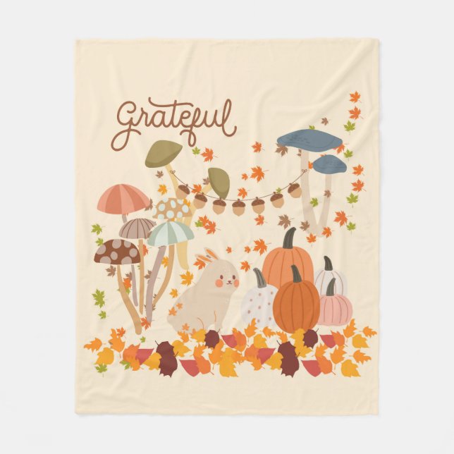Cobertor De Velo Grateful Fall Bunny (Frente)