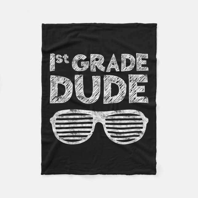 Cobertor De Velo Grau Dudefirst Grade Back to School (Frente)