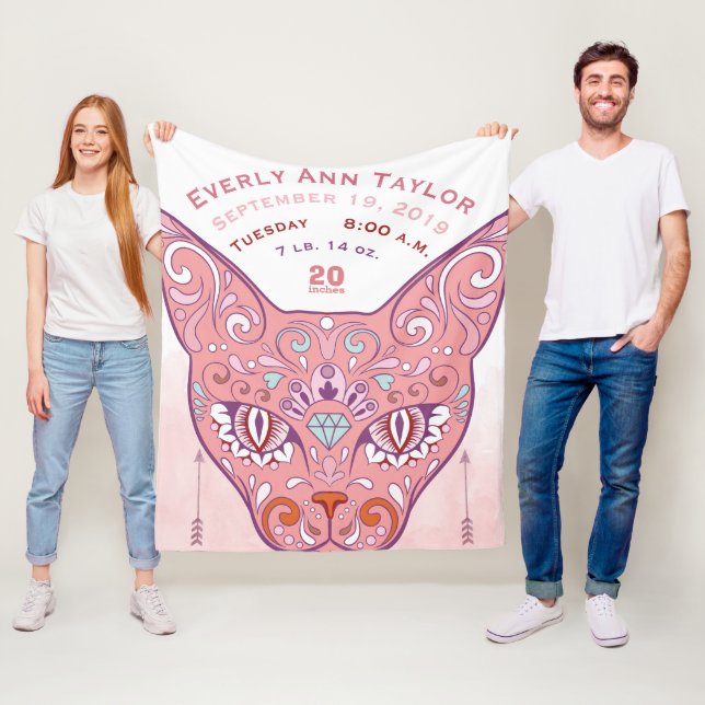 Cobertor De Velo Gravação de Estatísticas de Nascimento de Garota-G (In Situ)