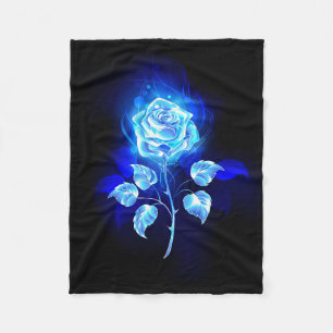 Cobertor De Velo Gravação de Rosa Azul