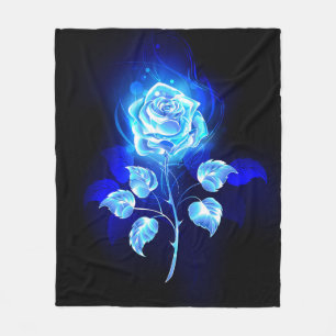 Cobertor De Velo Gravação de Rosa Azul