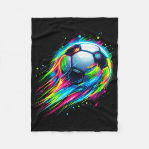 Cobertor De Velo Gravata Tie Dye Colorida de Futebol Byll
