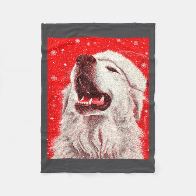 Cobertor De Velo Great Pyrenees Christmas  (Frente)