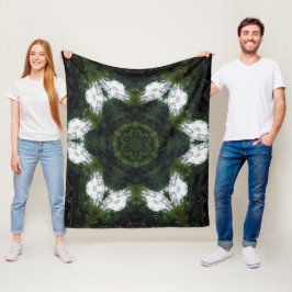 COBERTOR DE VELO GREEN ABSTRACT DRAWING. SAMER BRASIL 1