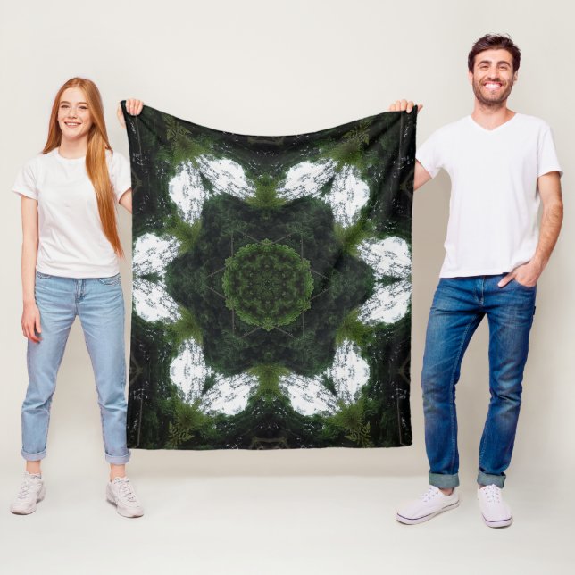 COBERTOR DE VELO GREEN ABSTRACT DRAWING. SAMER BRASIL 1 (In Situ)