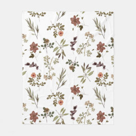 Cobertor De Velo Green Burgundy Wildflower