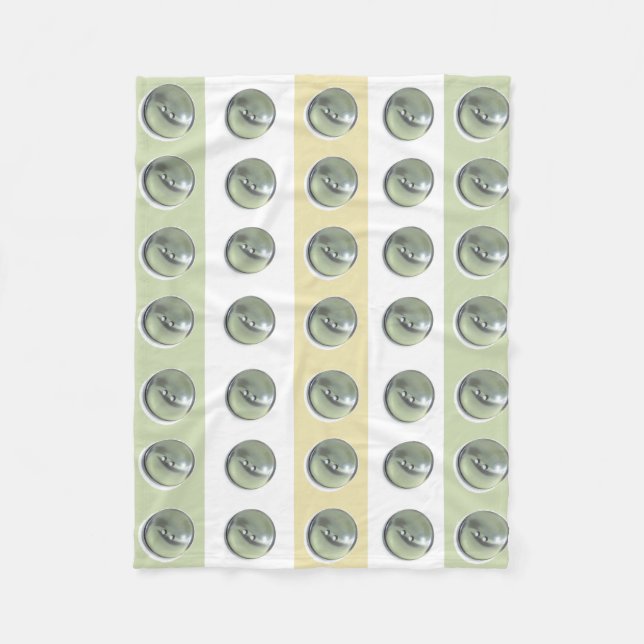 Cobertor De Velo Green Buttons on Stripes (Frente)