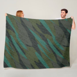 Cobertor De Velo Green Camo Abstract
