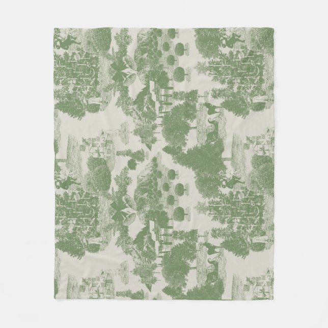 Cobertor De Velo Green Creme Christmas Wonderland (Frente)