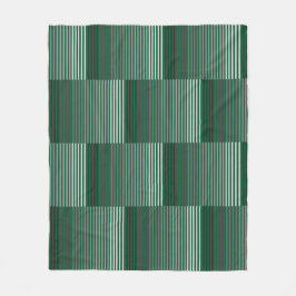 Cobertor De Velo Green, Gray, Black, White Stripes
