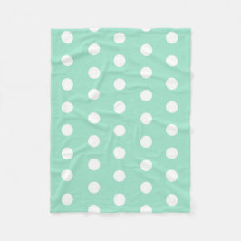 Cobertor De Velo Green Poka Dots