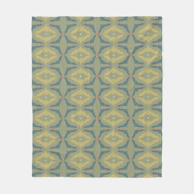 Cobertor De Velo Greenish Retro Vintage Pattern (Frente)