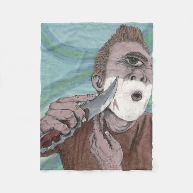 Cobertor De Velo Grego Ciclops Faca Sonora Fantasia Art Blanket (Frente)