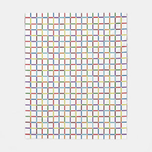 Cobertor De Velo Grelha Arco-Íris Colorida com Espaço Negativo