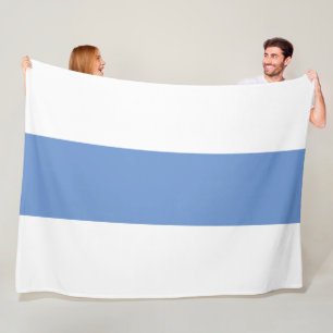 Cobertor De Velo Grelha Náutica Branco Laranja Chic Cornflower Blu