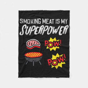 Cobertor De Velo Grelhar Carne Meu Superpoder Bbq Churrasco Grelhar