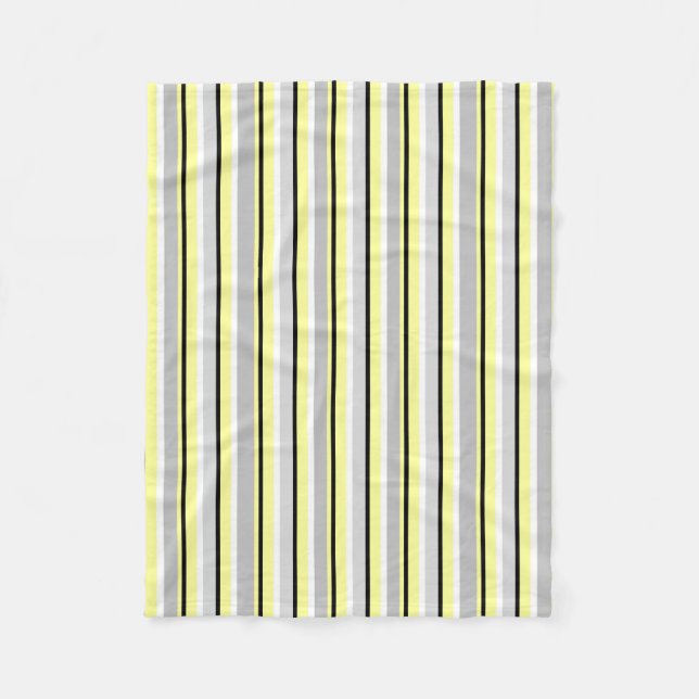 Cobertor De Velo Grey and Yellow Stripes (Frente)