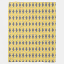 Cobertor De Velo Grey diamond motif on yellow design