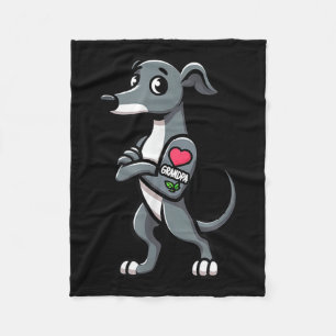 Cobertor De Velo Greyhound Adoro Vovô, Tatuagem Engraçada