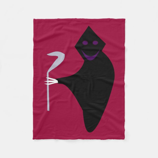 Cobertor De Velo Grim Reaper Halloween Fleece (Frente)