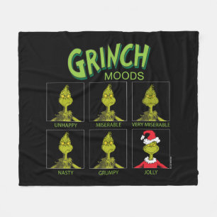 Cobertor De Velo Grinch Gráfico de Humores Edição de Natal