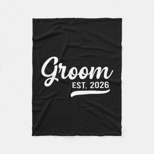 Cobertor De Velo Groom Est 2026 Just Married Honeymoon Wedding Groo (Frente)