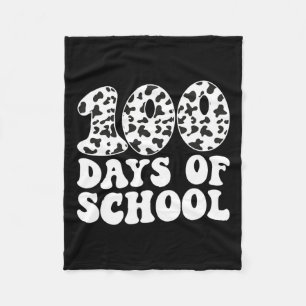 Cobertor De Velo Groovy 100 Dias De Escolas Impressão 100º Dia De E