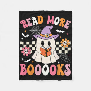 Cobertor De Velo Groovy Boooks Ghost Leia Mais Livros Engraçado Pro