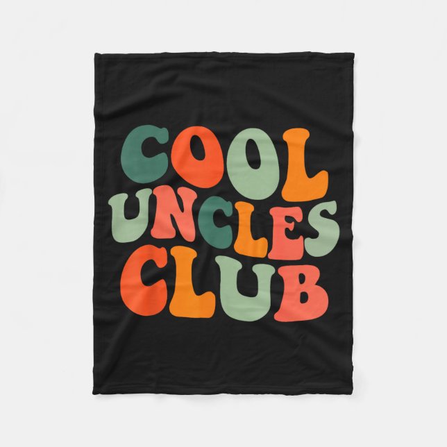 Cobertor De Velo Groovy Cool Uncles Club Funny New Uncle Men  (Frente)