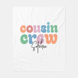 Cobertor De Velo Groovy Cousin Crew Personalized