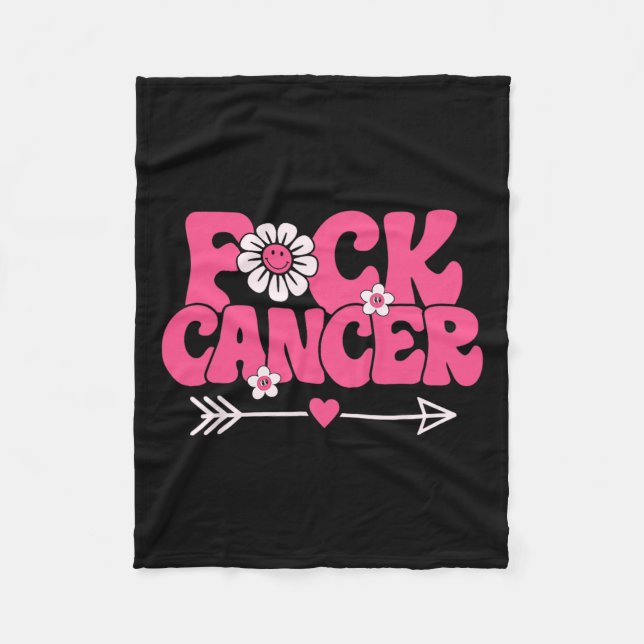 Cobertor De Velo Groovy Fck Cancer (Frente)