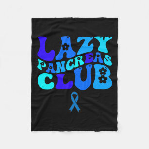 Cobertor De Velo Groovy Lazy Pancreas Club Diabetes Consciência Azu
