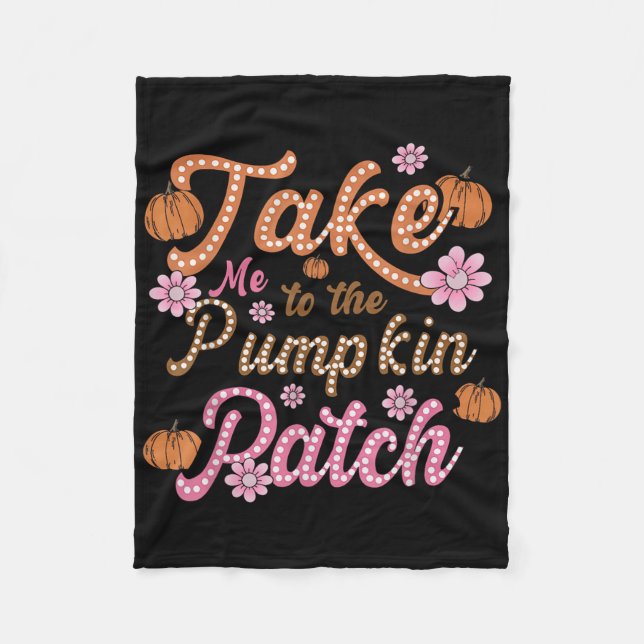 Cobertor De Velo Groovy Levou-Me Para O Pumpkin Patch outono (Frente)