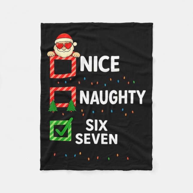 Cobertor De Velo Groovy Naughty Six Seven 67 Christmas Family Xmas  (Frente)
