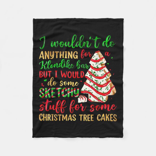 Cobertor De Velo Groovy Retro I'd Do Sketchy Stuff For Christmas Tr (Frente)