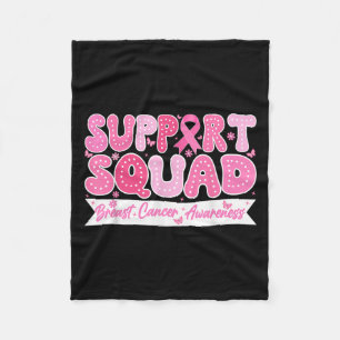 Cobertor De Velo Groovy Support Squad Breast Cancer Awarness Pink
