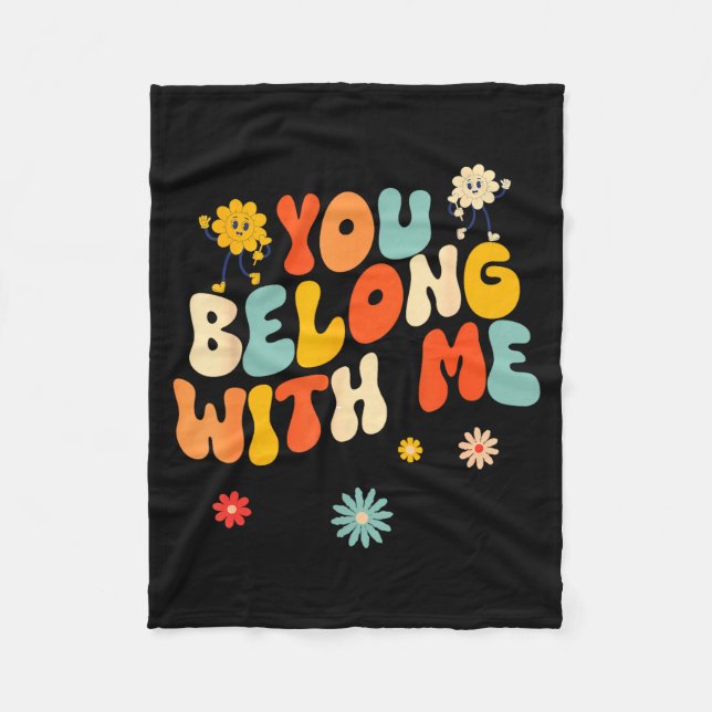 Cobertor De Velo Groovy Valentine - You Belong With Me  (Frente)