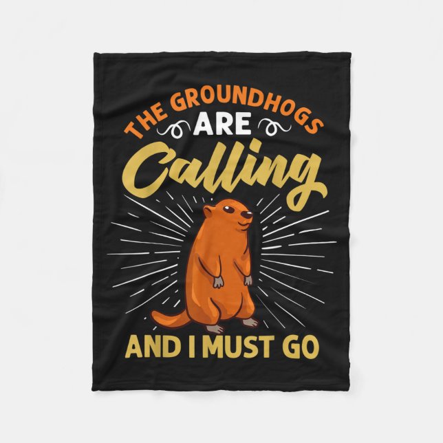 Cobertor De Velo Groundhog Woodchuck Marmot Animal Ground Squirrels (Frente)