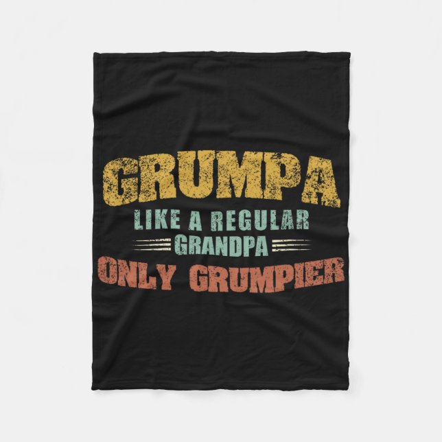 Cobertor De Velo Grumpa Como Um Vovô Regular Só Um Padre Grumpier (Frente)
