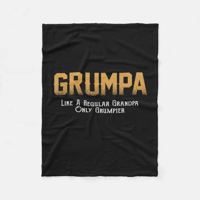 Cobertor De Velo Grumpa Lover | Grumpa Como Um Avô Regular (Frente)