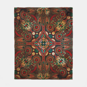 Cobertor De Velo Grunge tradicional floral decorativo paisley banda