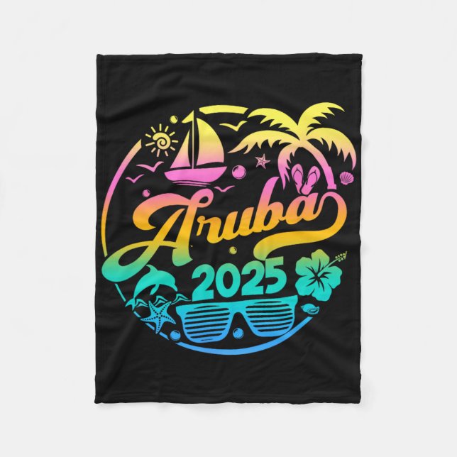 Cobertor De Velo Grupo Aruba 2025 de Férias Familiares (Frente)