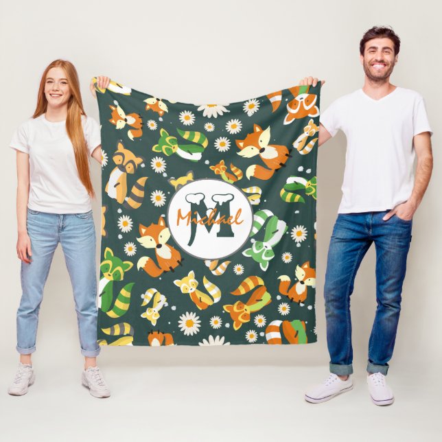 Cobertor De Velo Guacões bonitos personalizados, script safari mari (In Situ)