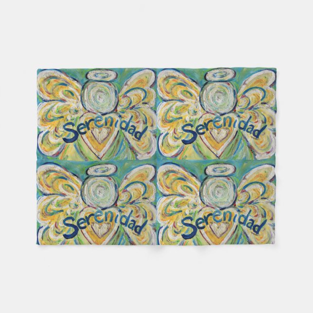 Cobertor De Velo Guardian Angel Art Fleece Personalizado (Frente (Horizontal))