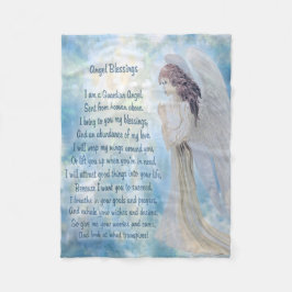 Cobertor De Velo Guardian Angel com Poem