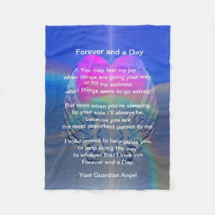Cobertor De Velo Guardian Angel Heart and Love Blanket
